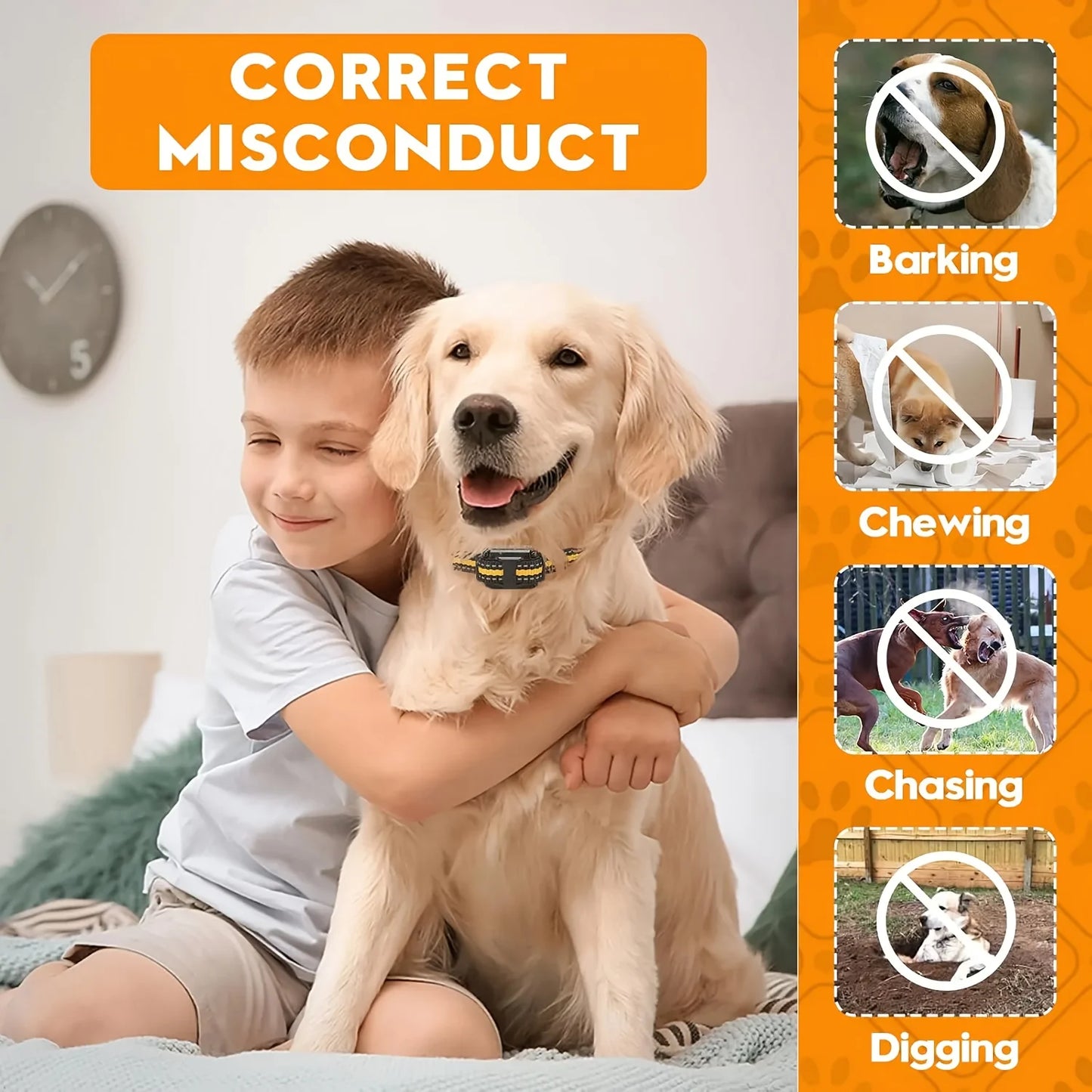 Rechargeable Anti Barking Shock Vibration Collar