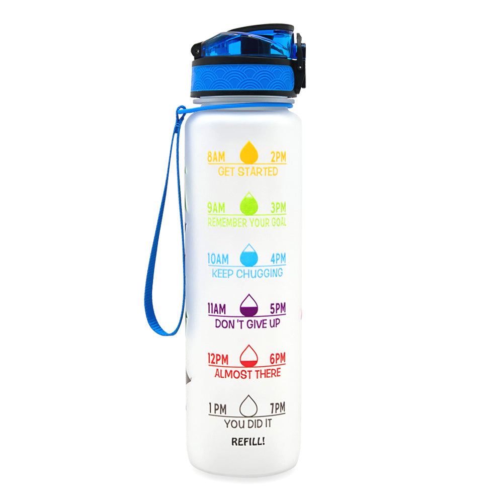 1L Tritan Water Bottle Time Marker