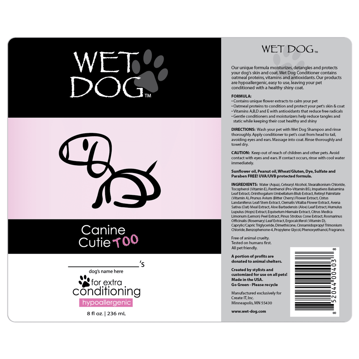 Wet Dog Canine Cutie Calming Conditioner