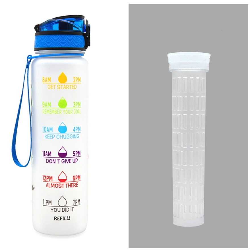 1L Tritan Water Bottle Time Marker