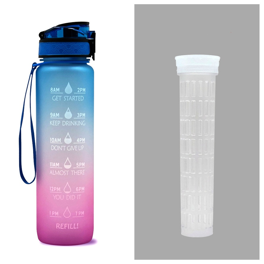 1L Tritan Water Bottle Time Marker