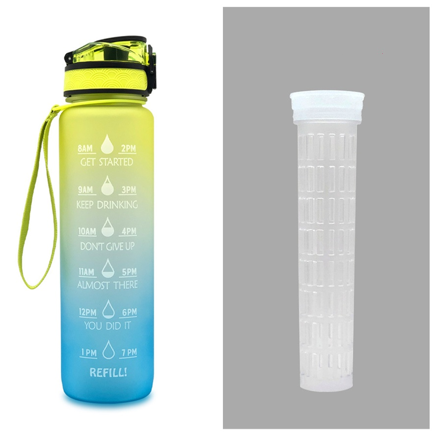 1L Tritan Water Bottle Time Marker