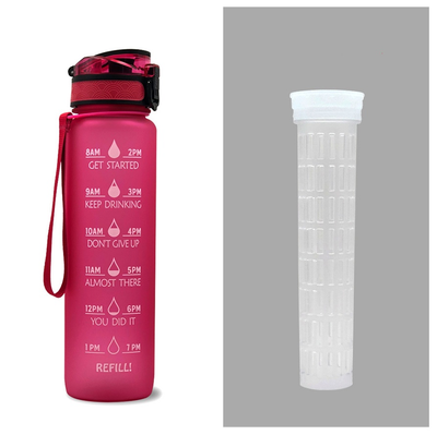 1L Tritan Water Bottle Time Marker