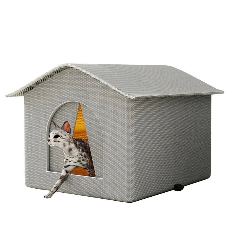 Waterproof Outdoor Pet House – Warm Foldable Cat & Dog Bed