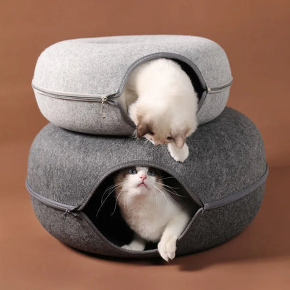 Donut Cat Bed & Interactive Tunnel