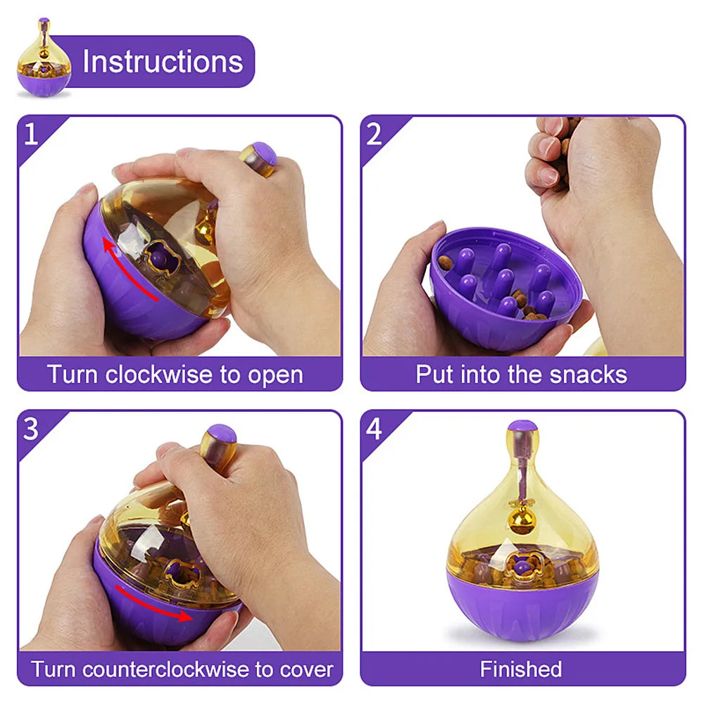Interactive Pet Tumbler Treat Dispenser Toy