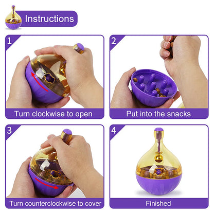 Interactive Pet Tumbler Treat Dispenser Toy