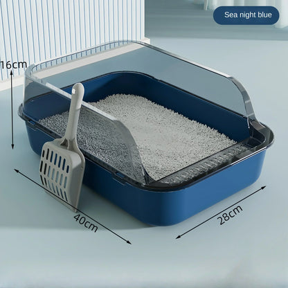 CleanPaws Semi-Enclosed Cat Litter Box