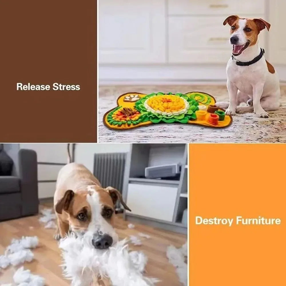 Pet Snuffle Mat Interactive Foraging Training Pad Washable Foldable Durable Design for Dogs Cats Feeding Behavioral Training