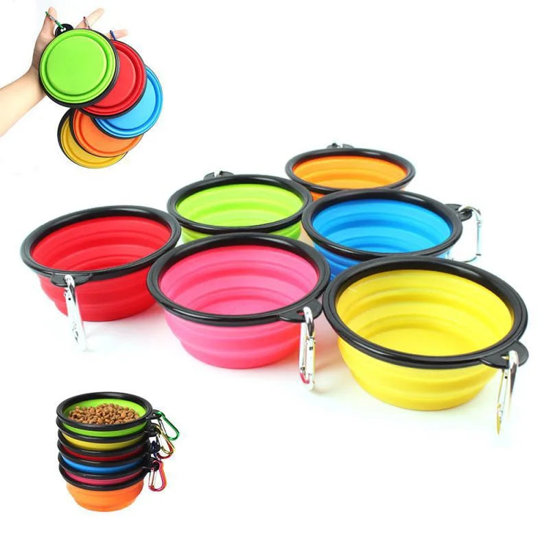 Folding Portable Silicone Dog Bowl