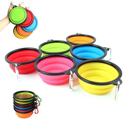 Folding Portable Silicone Dog Bowl