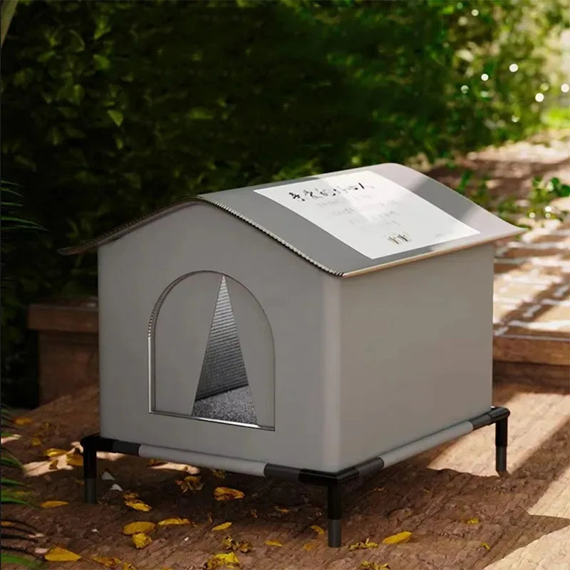 Waterproof Outdoor Pet House – Warm Foldable Cat & Dog Bed