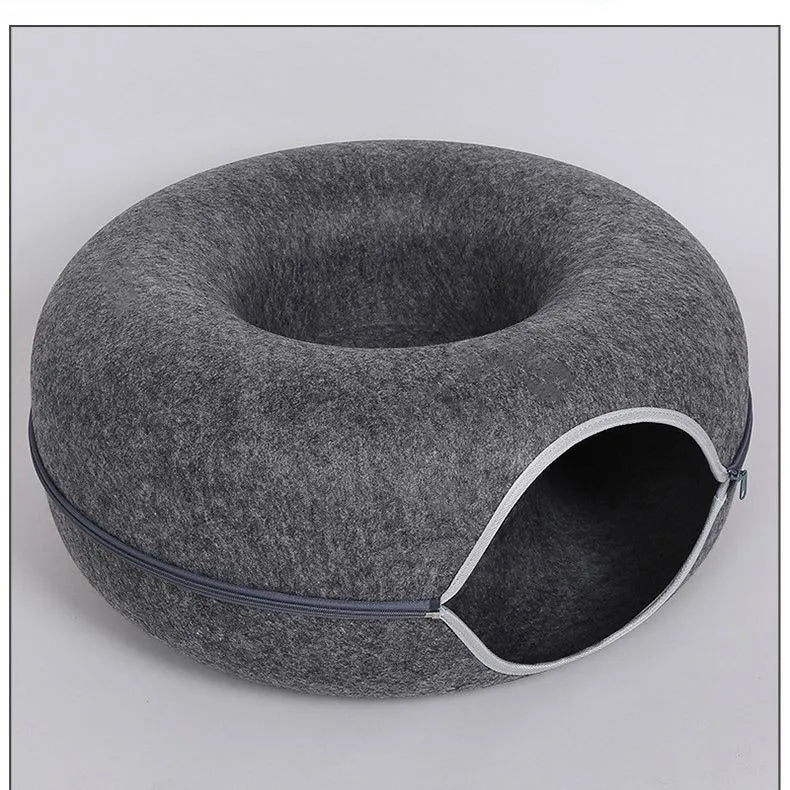 Donut Cat Bed & Interactive Tunnel