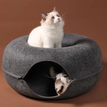 Donut Cat Bed & Interactive Tunnel