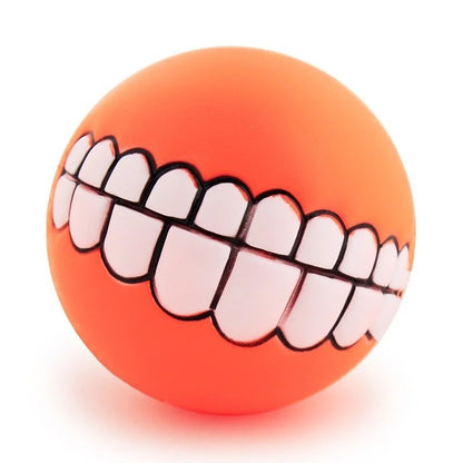Squeaky Silicone Dog Chew Ball Toy