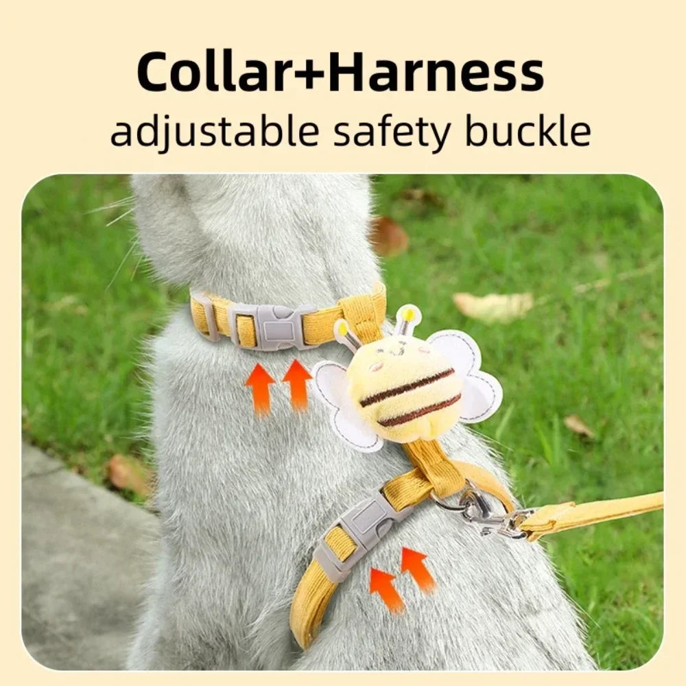 Adjustable Cartoon Bee Double Layer Harness