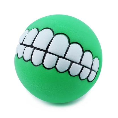 Squeaky Silicone Dog Chew Ball Toy
