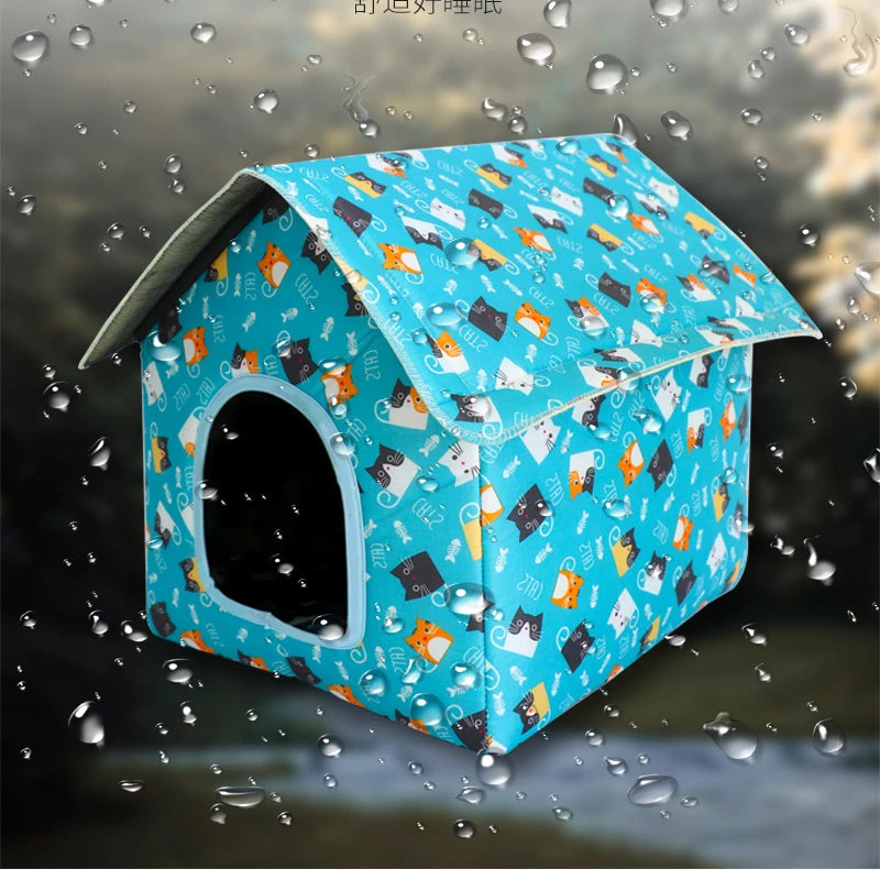 Foldable Waterproof Pet House – Indoor & Outdoor Shelter