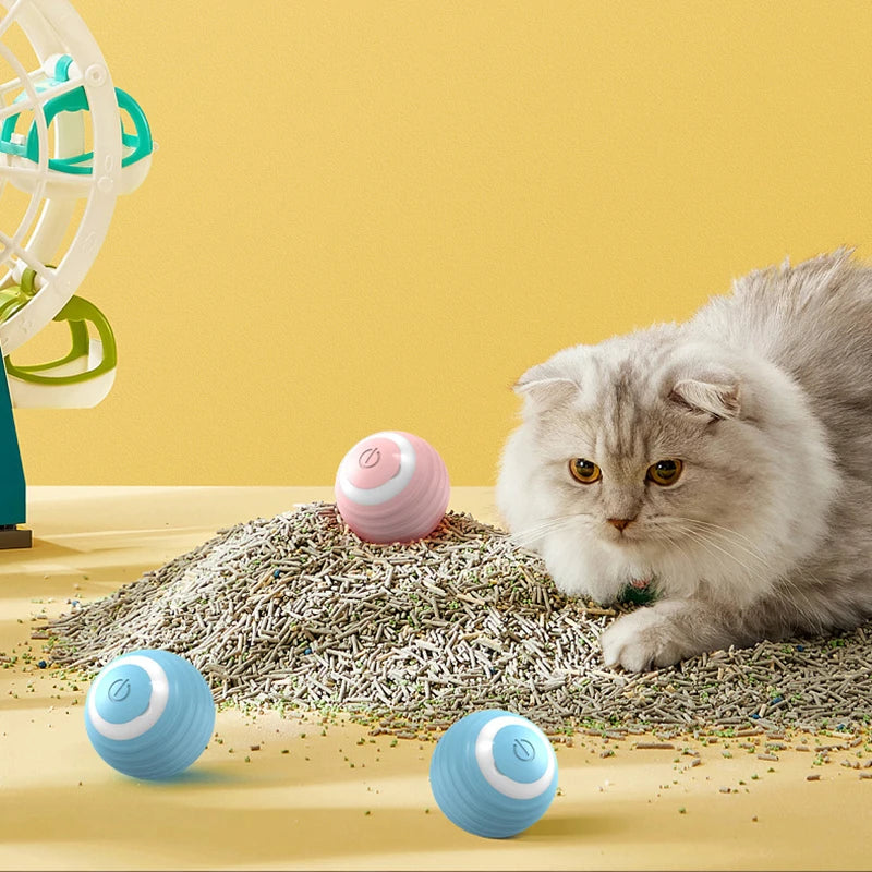 Smart Automatic Rolling Cat Ball Toy