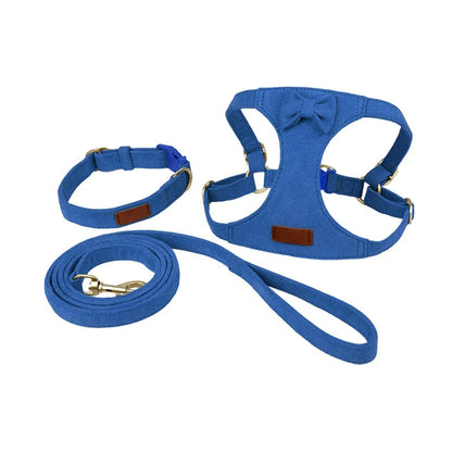 Soft Breathable Dog Collar Harness Leash Set