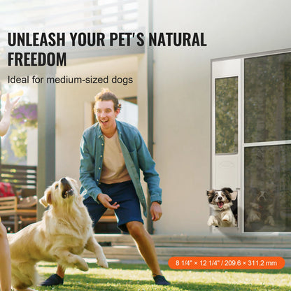 Aluminum Frame Tempered Glass Pet Door