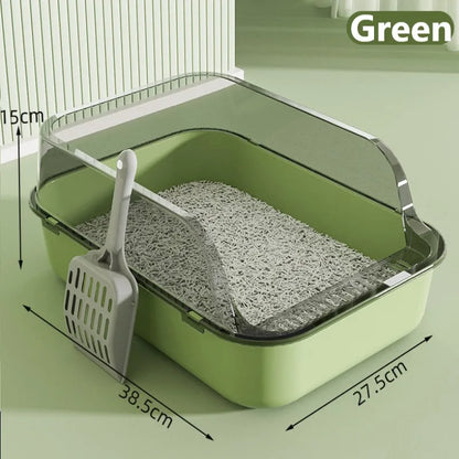 CleanPaws Semi-Enclosed Cat Litter Box