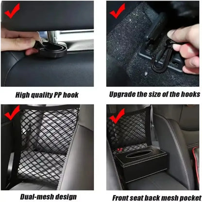 Pet Car Safety Barrier with Storage Mesh