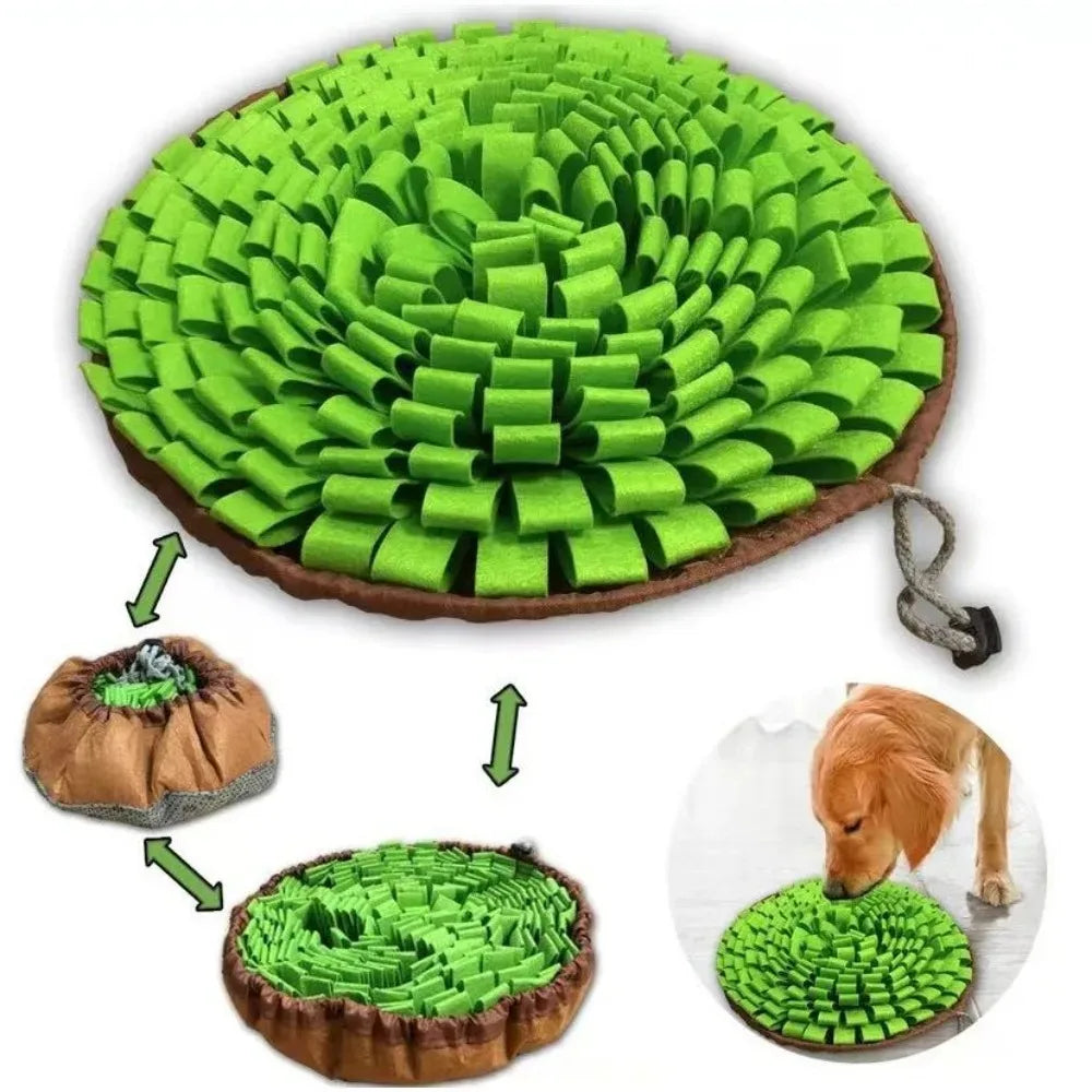 Pet Snuffle Mat Interactive Foraging Training Pad Washable Foldable Durable Design for Dogs Cats Feeding Behavioral Training
