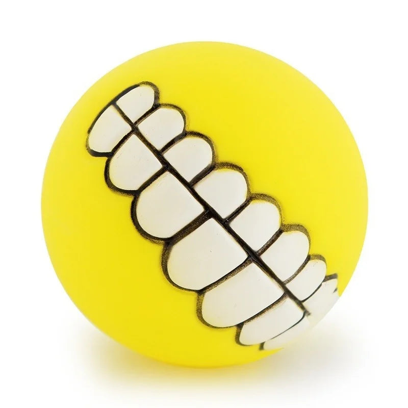 Squeaky Silicone Dog Chew Ball Toy
