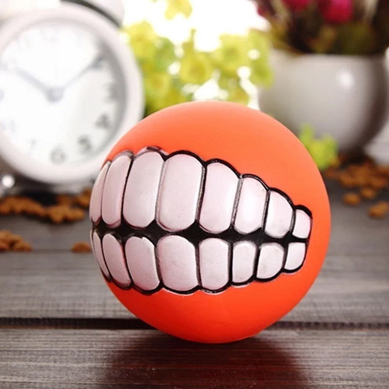 Squeaky Silicone Dog Chew Ball Toy