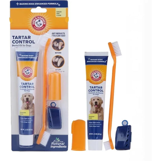 Pet Dental Care Kit – Toothbrush & Toothpaste Set for Dogs and Cats