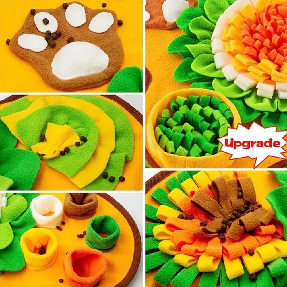 Pet Snuffle Mat Interactive Foraging Training Pad Washable Foldable Durable Design for Dogs Cats Feeding Behavioral Training