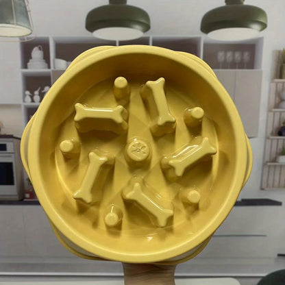 Dog Slow Feeder Non-choking Pet Bowl Anti Slip and Large Capacity for Dog and Cat Anxiety Relief Slow Food Feeding Pet Supply
