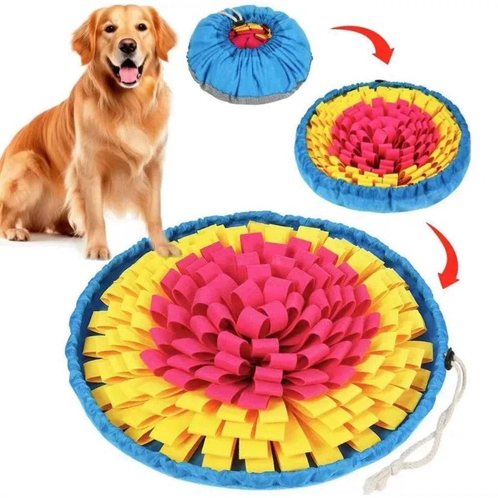 Pet Snuffle Mat Interactive Foraging Training Pad Washable Foldable Durable Design for Dogs Cats Feeding Behavioral Training