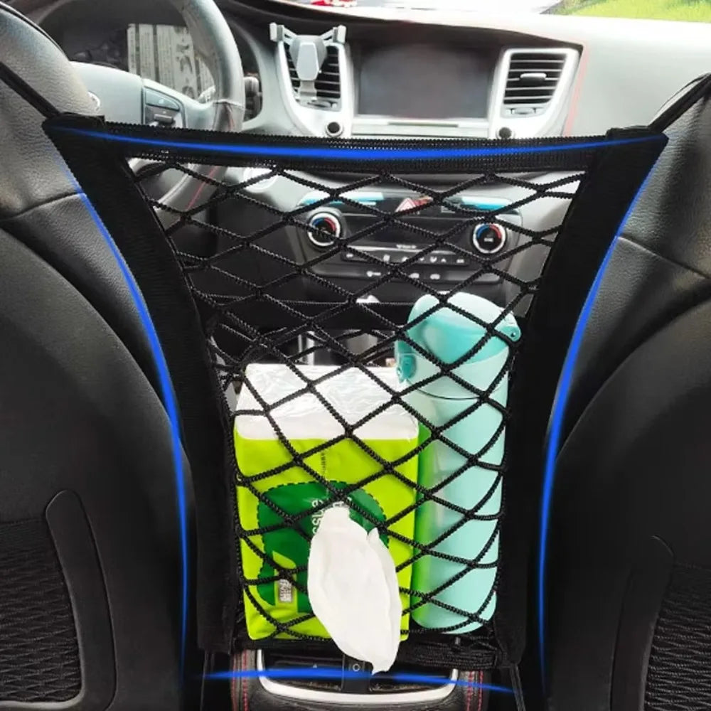 Pet Car Safety Barrier with Storage Mesh
