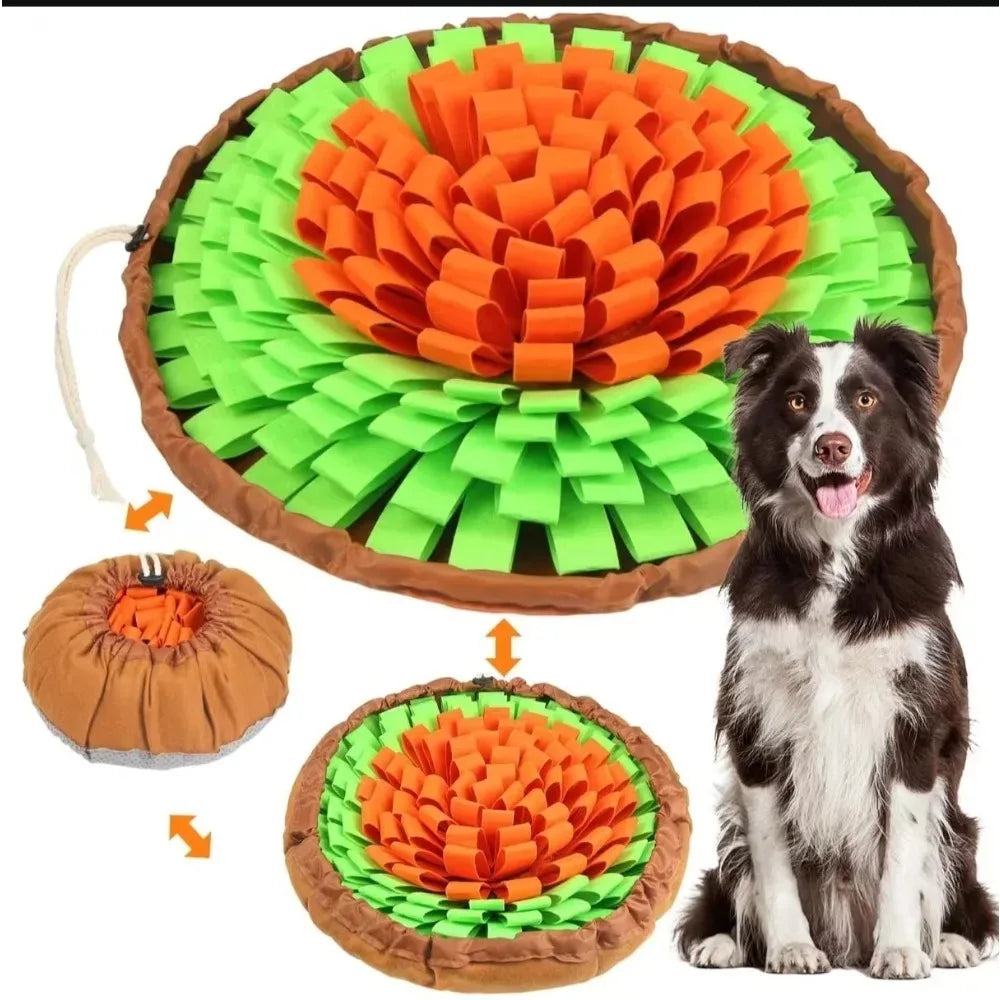Pet Snuffle Mat Interactive Foraging Training Pad Washable Foldable Durable Design for Dogs Cats Feeding Behavioral Training