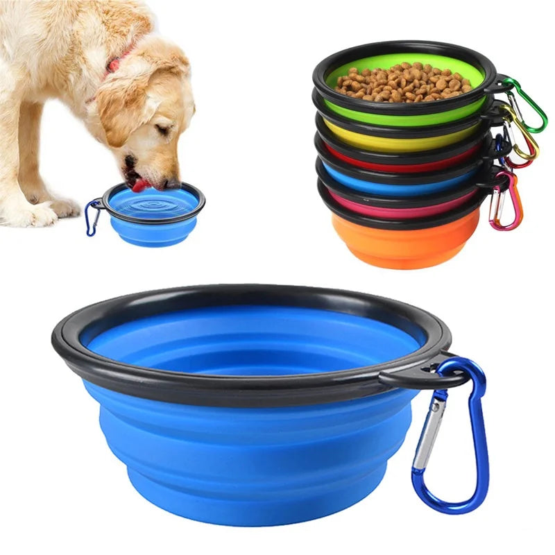 Folding Portable Silicone Dog Bowl