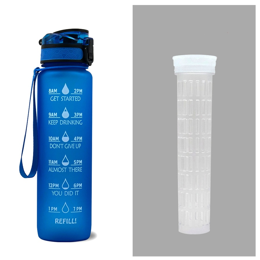 1L Tritan Water Bottle Time Marker