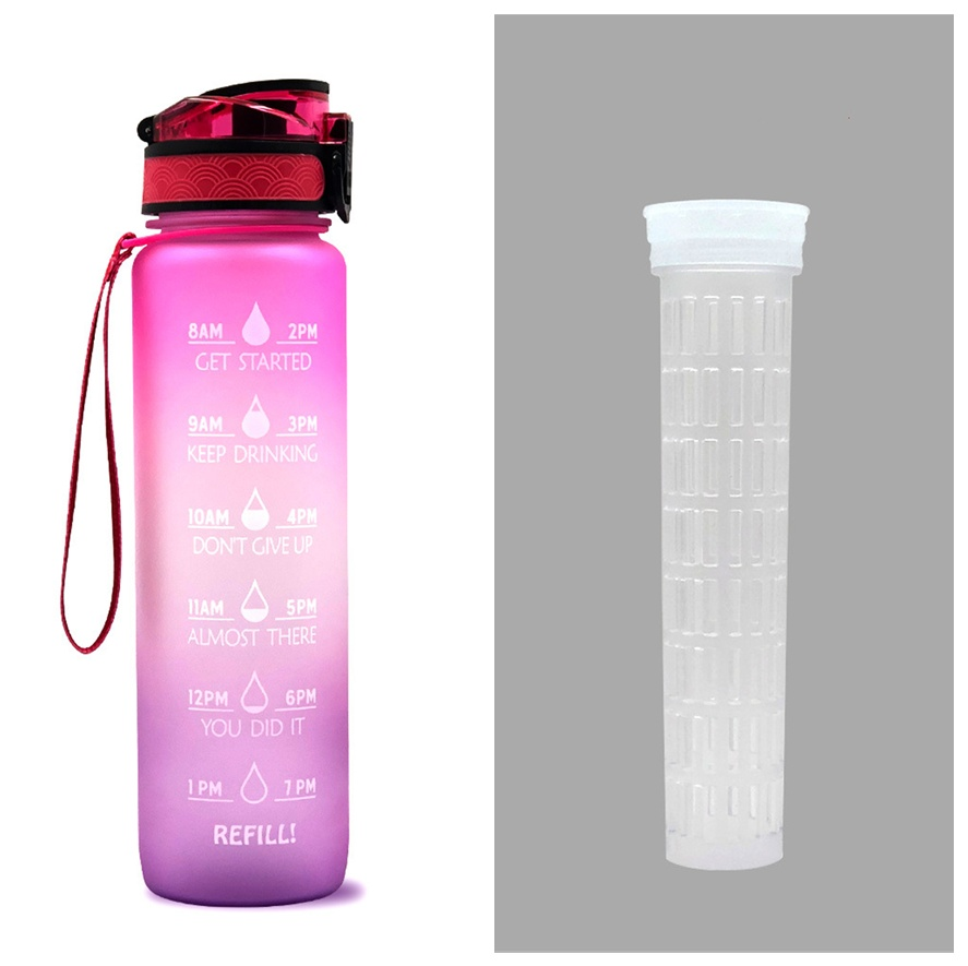 1L Tritan Water Bottle Time Marker