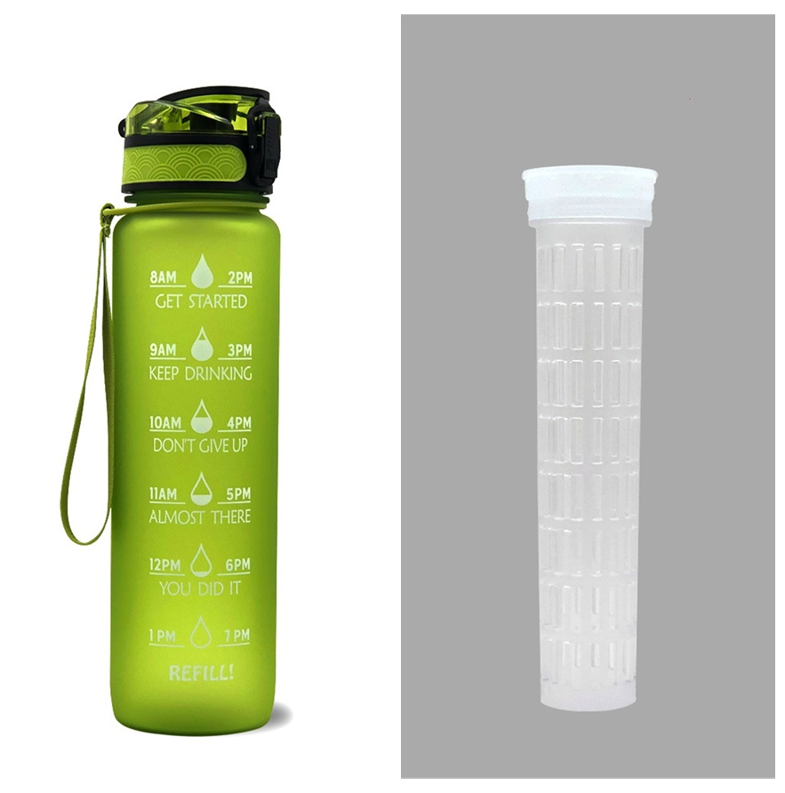 1L Tritan Water Bottle Time Marker